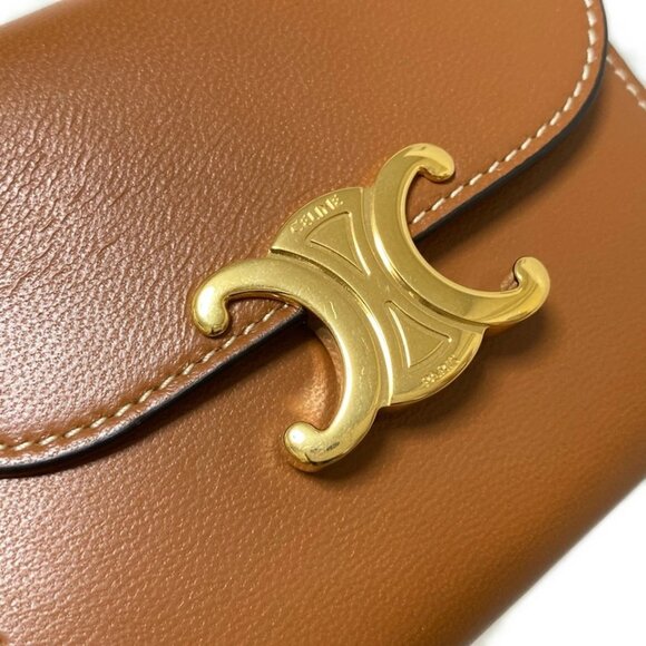 CELINE Small flap wallet Triomphe Tan (Brown) - 503-060425 - Picture 5 of 8